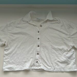 Topshop White button up Blouse Sz 4